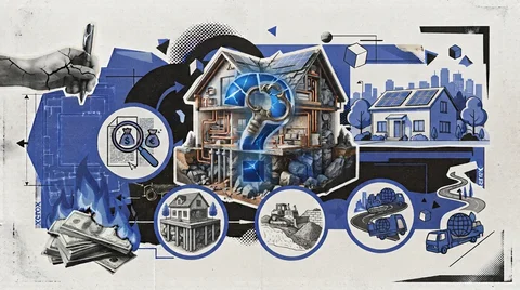 Clé posée sur un plan de maison et une facture détaillée, notion de prix clé en main